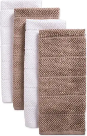 DII Assorted Stone Basic Chef Terry Dishtowel (Set of 4)