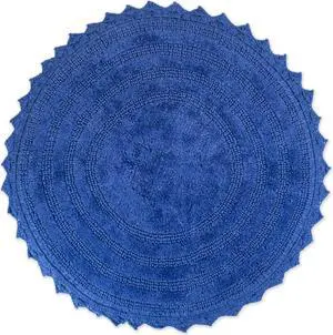 DII Blueberry Round Crochet Bath Mat