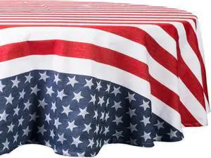 DII Stars & Stripes Tablecloth 70 Round