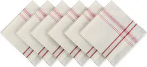 DII Red French Stripe Napkin (Set of 6)