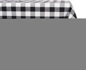 DII Black Buffalo Check Tablecloth