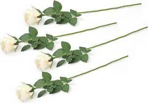 DII Flower Closed Rose Cream (Set of 4)