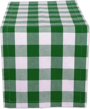 DII Shamrock Green Buffalo Check Table Runner
