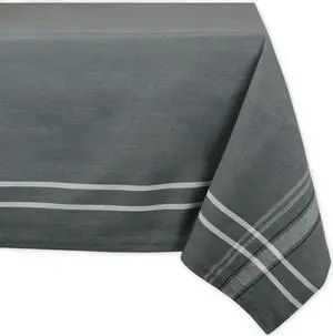 DII Gray French Chambray Tablecloth