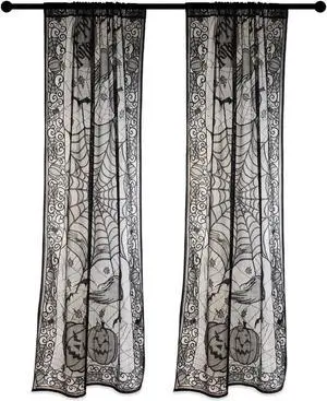 DII Happy Halloween Lace Window Panel