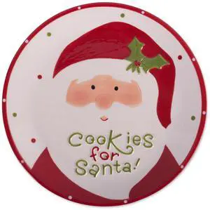 DII Ceramic Cookies For Santa Plate