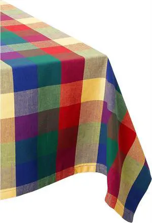 DII Indian Summer Check Tablecloth