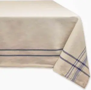 DII Nautical Blue French Stripe Tablecloth