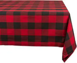 DII Red Buffalo Check Tablecloth
