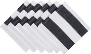 DII Black/White Dobby Stripe Napkin (Set of 6)
