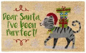 DII Dear Santa, I've Been Purrfect Doormat