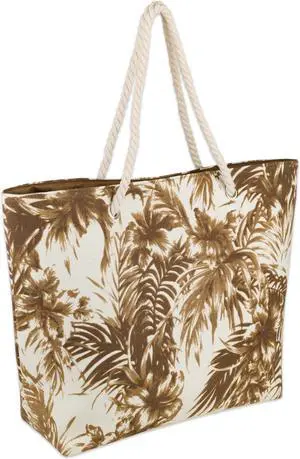 DII Palm Print Bag - Brown