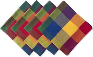 DII Napkin Check Ind Summer (Set of 4)