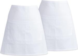 DII White Waist Apron (Set of 2)