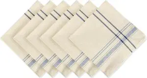 DII Nautical Blue French Stripe Napkin (Set of 6)