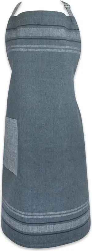 DII Gray Chambray French Stripe Chef Apron
