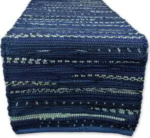 DII Multi Nautical Blue Chindi Rag Table Runner