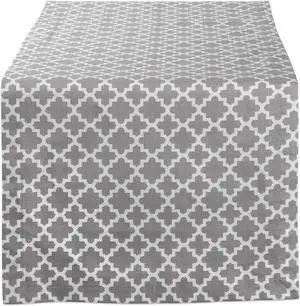 DII Gray Lattice Table Runner
