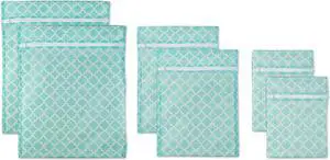 DII Aqua Lattice Set D Mesh Laundry Bag (Set of 6)