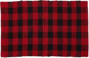 DII Red & Black Buffalo Check Rag Rug