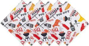 DII BBQ Fun Print Outdoor Napkin (Set of 6)