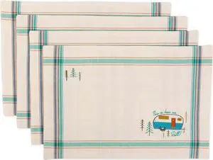 DII Assorted Camper Embellished Placemat (Set of 4)