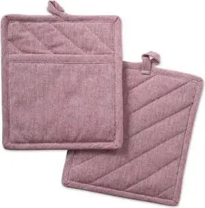DII Barn Red Solid Chambray Potholder (Set of 2)