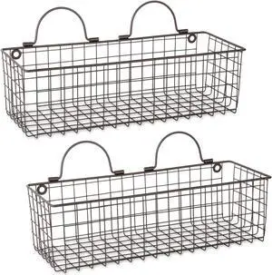 DII Wire Wall Basket(Set of 2) Medium Bronze