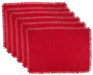 DII Tango Red Jute Placemat (Set of 6)