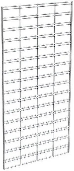 ECONOCO P3STG24C Wire Slatgrid Panel 2ft. x 4ft., Chrome, 3PK