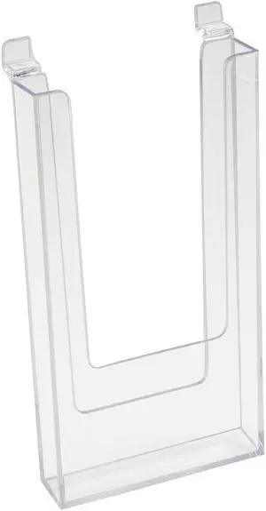 4"W x 9"H Injection Molded Styrene Literature Holder - Clear Color,Pack Size - 24