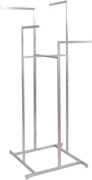 4-Way Rack with Straight Arms - Satin Nickel Finish,Pack Size - 1