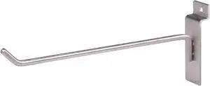 8" Hook for Slatwall - satin nickel Finish,Pack Size - 96