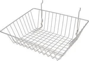 15"W x 12"D x 5"H Sloping Basket - Epoxy Chrome Color,Pack Size - 6