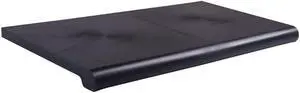 13"D x 24"L Bullnose Shelves with Open Bottom - Black Color,Pack Size - 4
