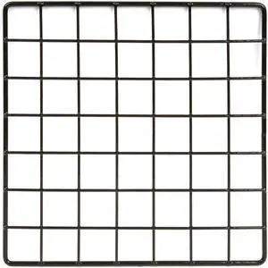 10"L x 10"W Epoxy Coated Grid Cubbies - Black Color,Pack Size - 48