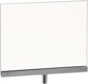 7"W x 5-1/2"H Acrylic Sign Holder w/ 3/8" Fitting - Clear Color,Pack Size - 24