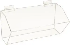 12"W x 6"H Modular Dump Bin - Clear Color,Pack Size - 8