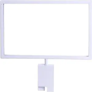 7"H x 11"W Metal Sign Holder for Gridwall - White Color,Pack Size - 12