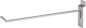 10" Hook for Slatwall - satin nickel Finish,Pack Size - 96