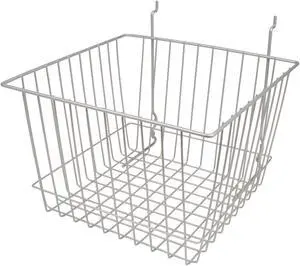 12"W x 12"D x 8"H Deep Basket - Epoxy Chrome Color,Pack Size - 6