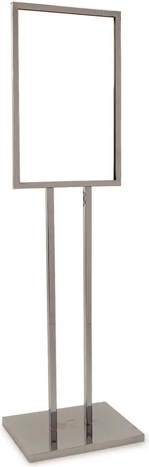 14" x 22" Bulletin Sign Holder w/ Extra-Heavy Raised Base - Chrome Finish,Pack Size - 1