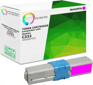 True Color Toner C332 Magenta Toner Cartridge - Premium Compatible Replacement for Okidata C332 46508702 Magenta Works With Okidata C332 C332DN MC363 MC363DN