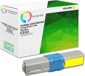 True Color Toner C332 Yellow Toner Cartridge - Premium Compatible Replacement for Okidata C332 46508701 Yellow Works With Okidata C332 C332DN MC363 MC363DN