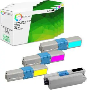 True Color Toner C332 Toner Cartridge 4 Pack - Premium Compatible Replacement for Okidata 46508704 46508703 46508702 46508701 Works With Okidata C332 C332DN MC363 MC363DN True Color Toner C332 Toner Cartridge 4 Pack - Premium Compatible Replacement for Okidata 46508704 46508703 46508702 46508701 Works With Okidata C332 C332DN MC363 MC363DN