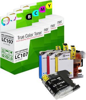 True Color Toner LC107 LC105 Ink Cartridge 4 Pack - Premium Compatible Replacement for Brother LC107 LC105 LC107BK LC105C LC105M LC105Y Works With Brother MFC-J4310DW J4410DW J4510DW True Color Toner LC107 LC105 Ink Cartridge 4 Pack - Premium Compatible Replacement for Brother LC107 LC105 LC107BK LC105C LC105M LC105Y Works With Brother MFC-J4310DW J4410DW J4510DW