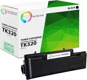 True Color Toner TK320 Toner Cartridge - Premium Compatible Replacement for Kyocera-Mita TK-320 TK-322 TK320 TK322 Black Works With Kyocera-Mita FS 3900 3900D 4000 4000DN