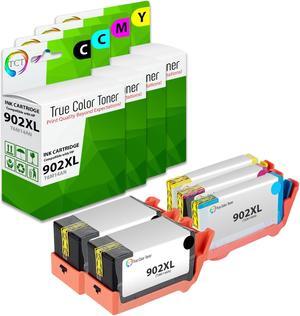 True Color Toner 902XL Ink Cartridge 5 Pack - Premium Compatible Replacement for HP 902XL Works With HP OfficeJet 6950 6954 Pro 6960 6968