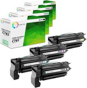 True Color Toner Premium Compatible Toner Cartridge Replacement for Lexmark C782 C782X2KG C782X2CG C782X2MG C782X2YG Extra High Yield Works With Lexmark C782DN C782DTN C782N X782E