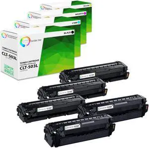 True Color Toner 503L Toner Cartridge 5 Pack - Premium Compatible Replacement for Samsung CLT-503L Works With Samsung ProXpress C3010ND C3060ND